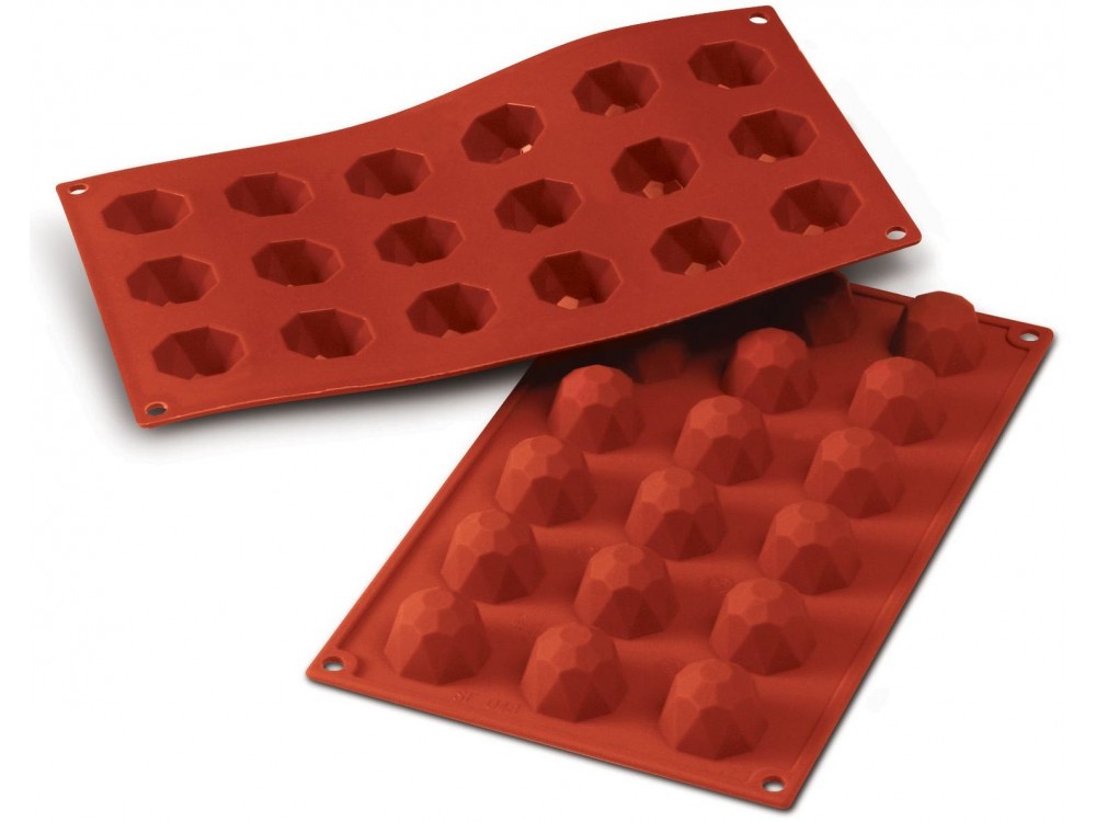 Silikomart SF048 18pcs 0.68 oz. Diamond Silicone Mold