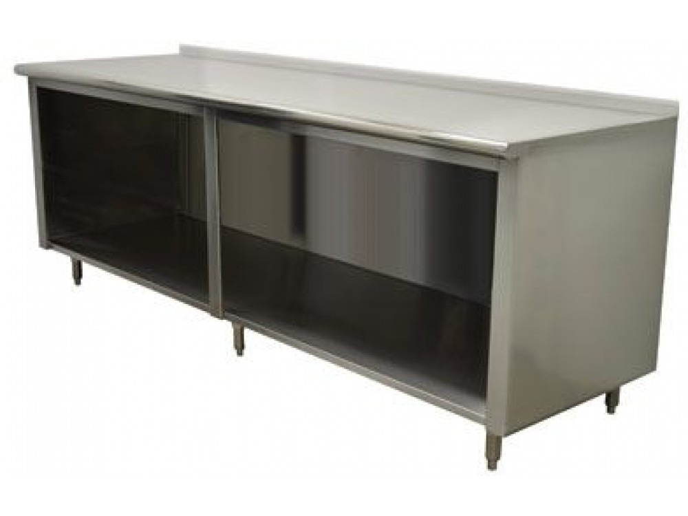 Advance Tabco EF-SS-309 108"W x 30"D Open Base 1.5" Backsplash Work Table