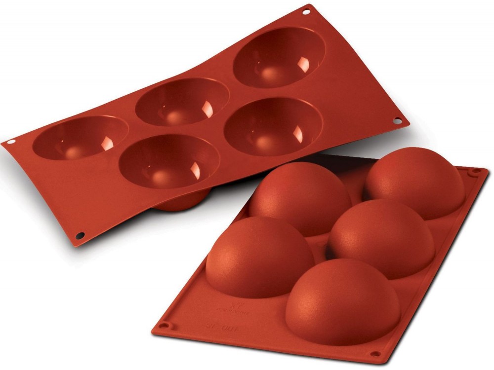 Silikomart SF001 5pcs 4.06 oz. Half-sphere Silicone Mold