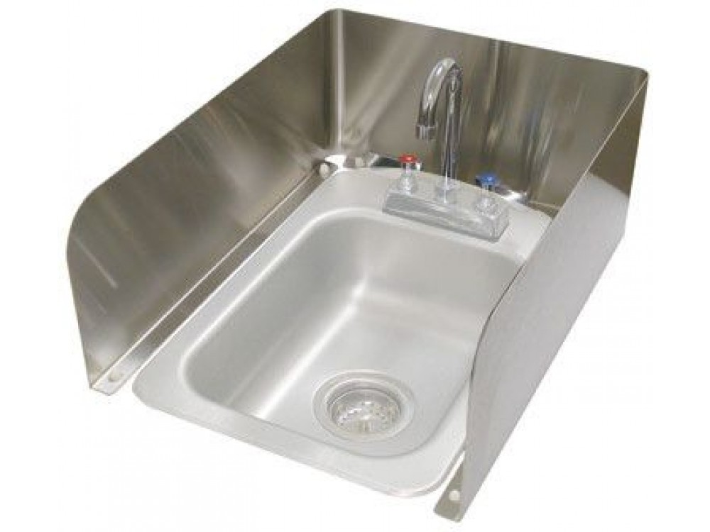 Advance Tabco K-614D 19.5" X 16.25" Counter-Mount Drop-In Sink Removable 3-Sided Splash