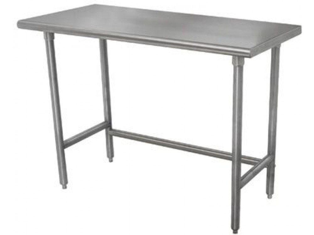 Advance Tabco TMS-2411 24" x 132" 16 Gauge Premium Flat Top with Open Base Work Table