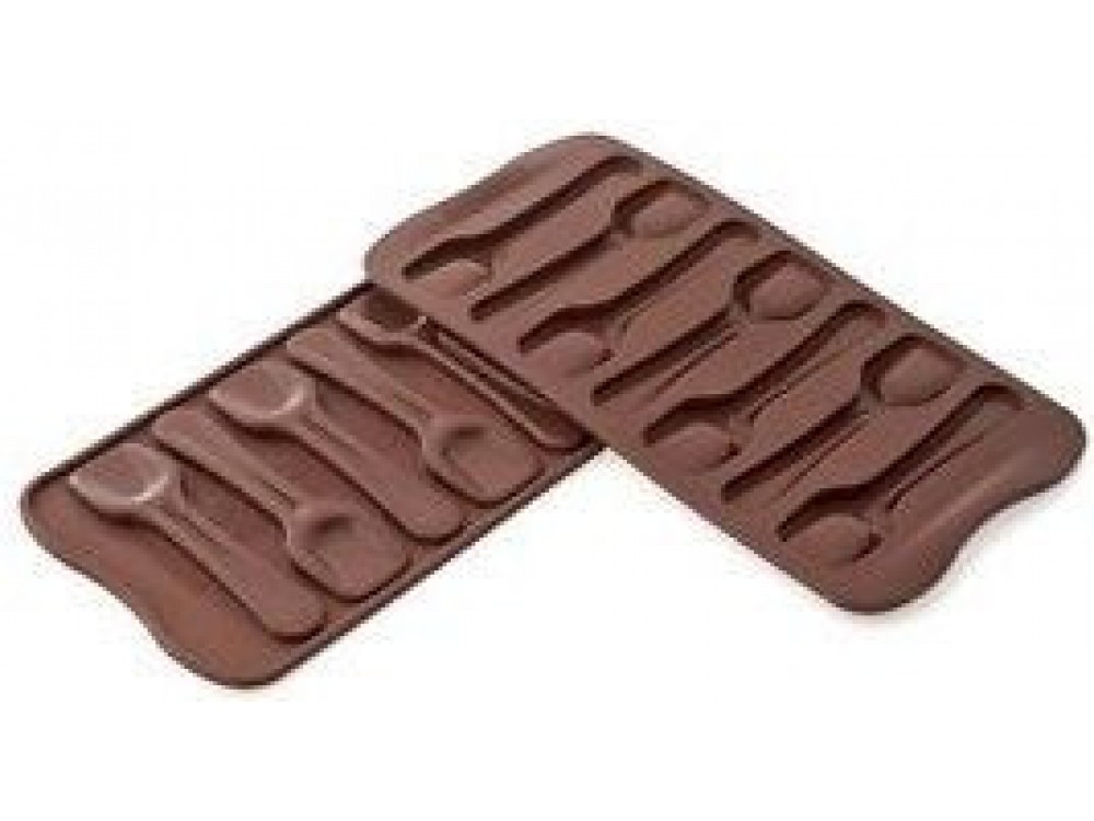Silikomart SCG28 7pcs 1.45 oz. Spoon Chocolate Mold