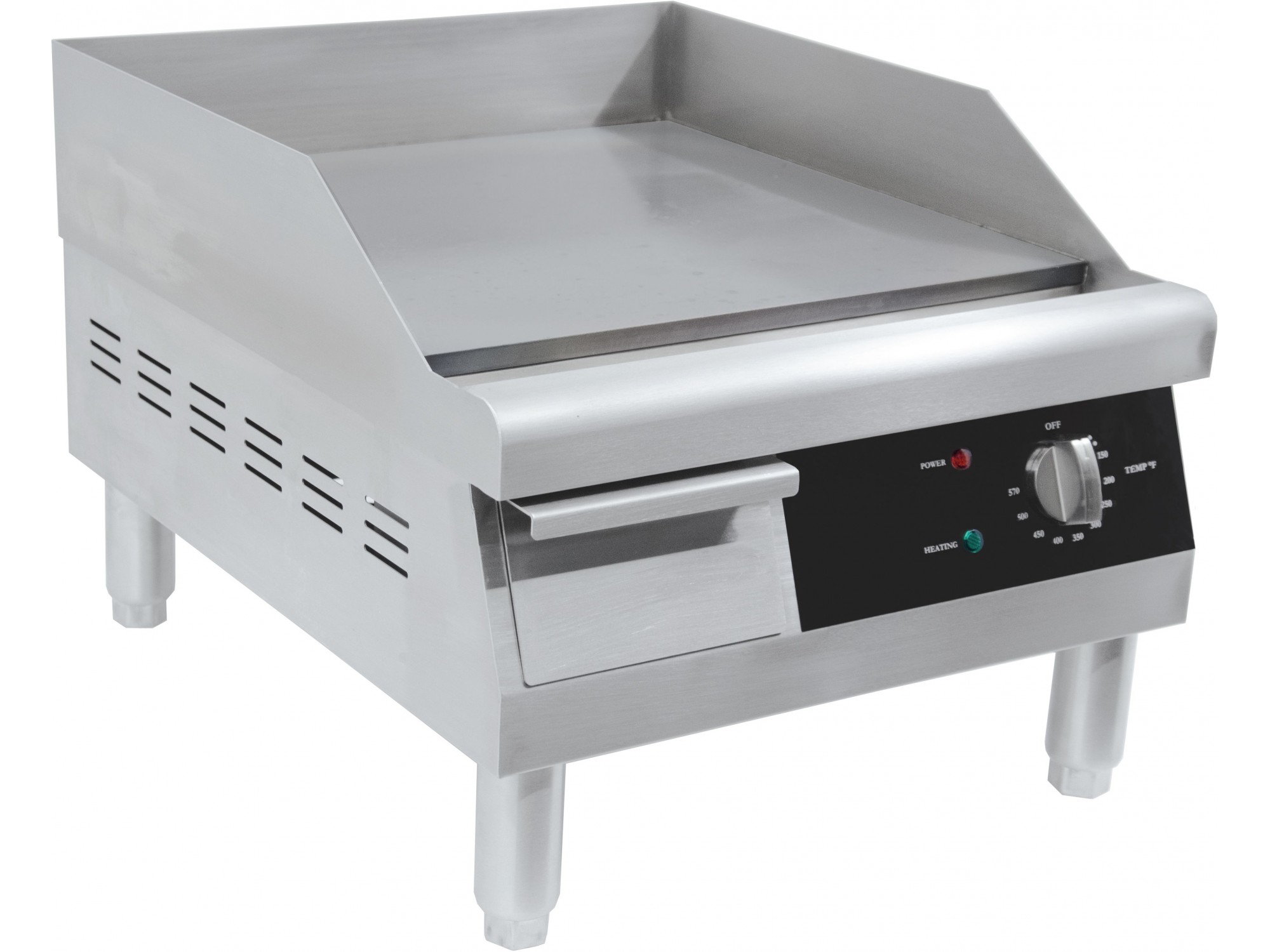 Omcan CE-CN-0405 16" Countertop Stainless Steel Electric Griddle