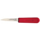 Omcan 12414 Red Polypropylene Handle 3.25" Paring Hotel Style Knife