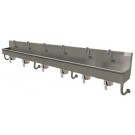 Advance Tabco 19-18-120KV 8" Deep 16 Gauge Knee Operated Square Corner Hand Sink