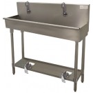 Advance Tabco 19-18-40FV 8" Deep 16 Gauge Toe-Push Operated Square Corner Hand Sink