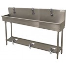 Advance Tabco 19-18-60FV 8" Deep 16 Gauge Toe-Push Operated Square Corner Hand Sink