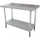 Advance Tabco FAG-3010 30" x 120" 16 Gauge Super Saver 1.5"H Rear Splash with Undershelf Sink