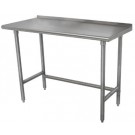 Advance Tabco TFAG-246 24" x 72" 16 Gauge Super Saver 1.5"H Rear Splash with Open Base Sink