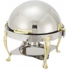 Winco 308A Vintage 6 Quart Round Stainless Steel Chafer