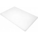 Omcan 41196 12" X 18" X 1/2" Polyethylene White Rigid Cutting Board