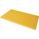 Omcan 41201 12" X 18" X 1/2" Polyethylene Yellow Rigid Cutting Board