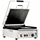 Omcan PG-CN-0679-FT 19" Smooth Top and Bottom Surface Single Panini Grill