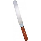 Omcan 80145 12Pcs 8.5" Wooden Handle Stainless Steel Offset Spatula