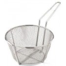 Omcan 80380 10Pcs 7" Handle 8 1/2" x 4 1/4" Round Wire Fry Basket 6 Mesh