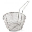 Omcan 80381 10Pcs 7" Handle 9 1/2" X 5 3/4" Round Wire Fry Basket 6 Mesh
