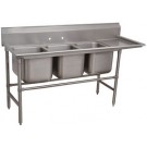 Advance Tabco 94-63-54-24R Right-Hand Drainboard 3-Compartment Spec-Line Regaline Sink