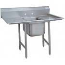 Advance Tabco 9-61-18-24RL 68"L 18 Gauge Super Saver Deep Drawn Regaline Sink