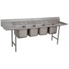 Advance Tabco 9-4-72-24RL 4-Compartment Super Saver Regaline Sink