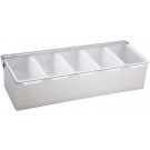 Winco CDP-5 5 Compartment Condiment Holder with Stainless Steel Base