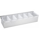 Winco CDP-6 6 Compartment Condiment Holder with Stainless Steel Base