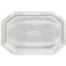 Winco CMT-1420 Octagonal Chrome-Plated 17" x 12-1/2" Serving Tray