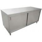 Omcan 44186 24" x 48" 430 Stainless Steel Worktable with Cabinets