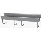 Advance Tabco FC-WM-100 100"L 8" Deep 16 Gauge Manual Operated Multiwash Hand Sink