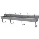 Advance Tabco FC-WM-120EF 120"L 8" Deep 16 Gauge Electronic Operated Multiwash Hand Sink