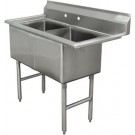 Advance Tabco FC-2-1818 No Drain 2-Compartment Fabricated Economy Sink