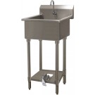 Advance Tabco FS-WM-2721FV 27"L 12" Deep 14 Gauge Toe-Push Operated Hand Sink