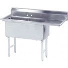 Advance Tabco FS-2-1824-18R Right-Hand Drainboard 2-Compartment Fabricated NSF Sink