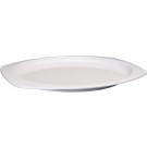 Winco MMPT-129W White 12-1/2" x 9" Melamine Rectangular Platters