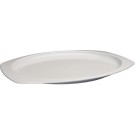 Winco MMPT-1510W White 15" x 10-5/8" Melamine Rectangular Platters