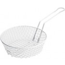 Winco MSBW-12 12" Dia. Non-stick White Plastic Coating Breading Coarse Mesh Basket