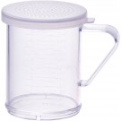 Winco PDG-10CS Small Hole 10oz Dredge with Clear Snap-on Lid