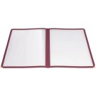 Winco PMCD-14U Double Fold 9-9/16" x 15" Burgundy Menu Cover