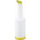 Winco PPB-2Y Yellow Spout & Lid2 Quart Liquor/Juice Pour Bottle