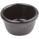 Winco RFM-4K Black 4oz Fluted Ramekins