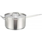 Winco SSSP-10 Helper Handle 10 Quart Stainless Steel Sauce Pan with Cover