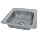Advance Tabco SS-1-1715-10 Smart Series 14" X 10" X 10" 1-Compartment Drop-In Sink