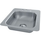 Advance Tabco SS-1-1919-10 Smart Series 16" X 14" X 10" 1-Compartment Drop-In Sink