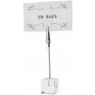 Winco TCD-4S Acrylic Square Base 6pcs/pk Nickel Plated Table Sign Clips