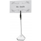 Winco TCD-4T Acrylic Triangle Base 6pcs/pk Nickel Plated Table Sign Clips