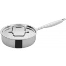 Winco TGET-2 TRI-GEN 2 Quart 8" Diameter Tri-Ply Saute Pan with Cover