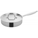 Winco TGET-3 TRI-GEN  3 Quart 9-1/2" Diameter Tri-Ply Saute Pan with Cover