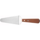 Winco TN166 Wooden Handle 4-7/8" x 2-3/8" Blade Pie Server with Offset