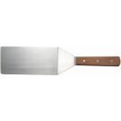 Winco TN48 Wooden Handle 8" x 3-15/16" Blade Turner with Offset