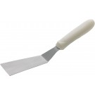 Winco TWP-50 White Polypropylene Handle 4-1/4" x 2-3/16" Blade Grill Spatula with Offset