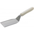 Winco TWP-61 White Polypropylene Handle 5-1/8" x 2-7/8" Blade Hamburger Turner with Offset